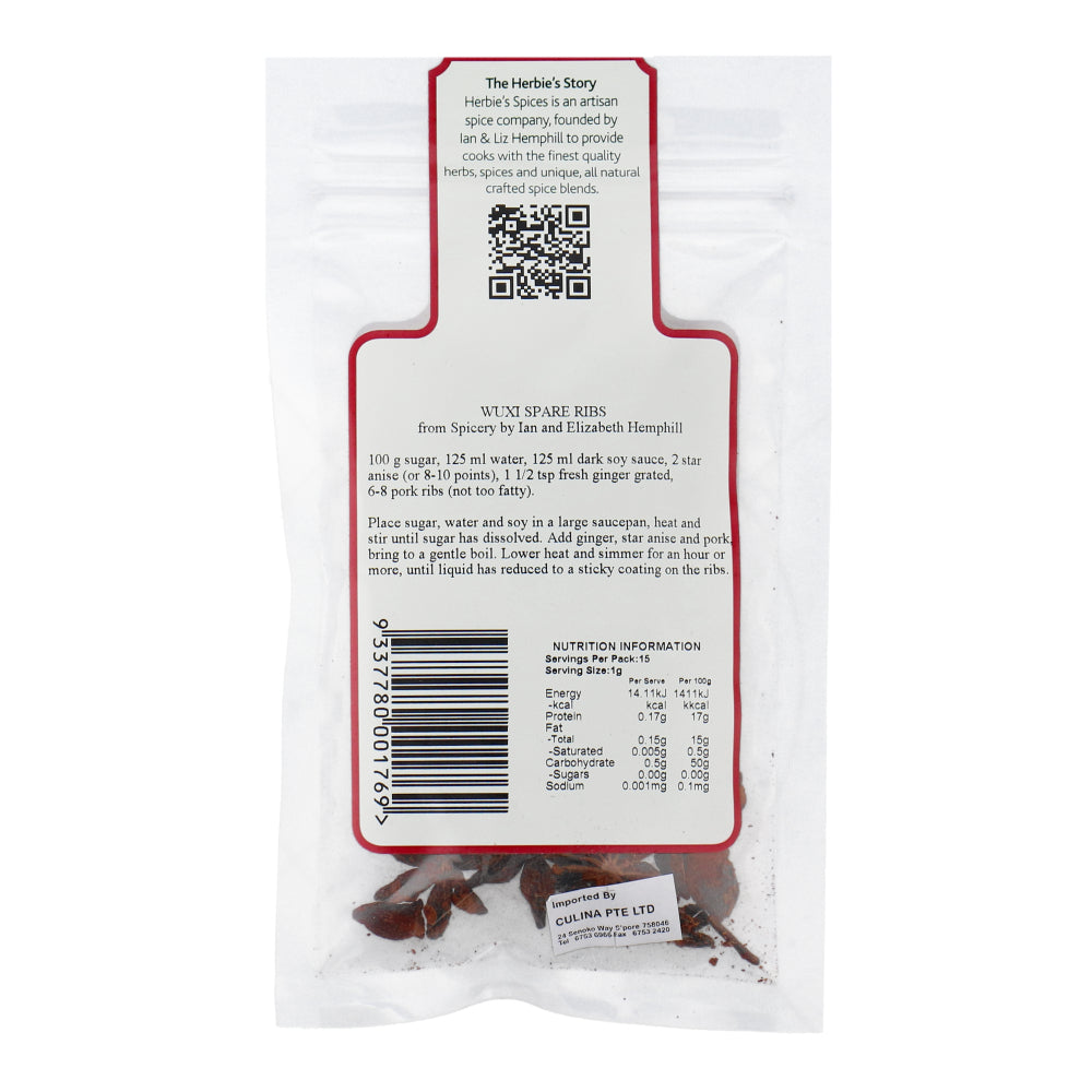 Herbies Star Anise Whole, 15gm
