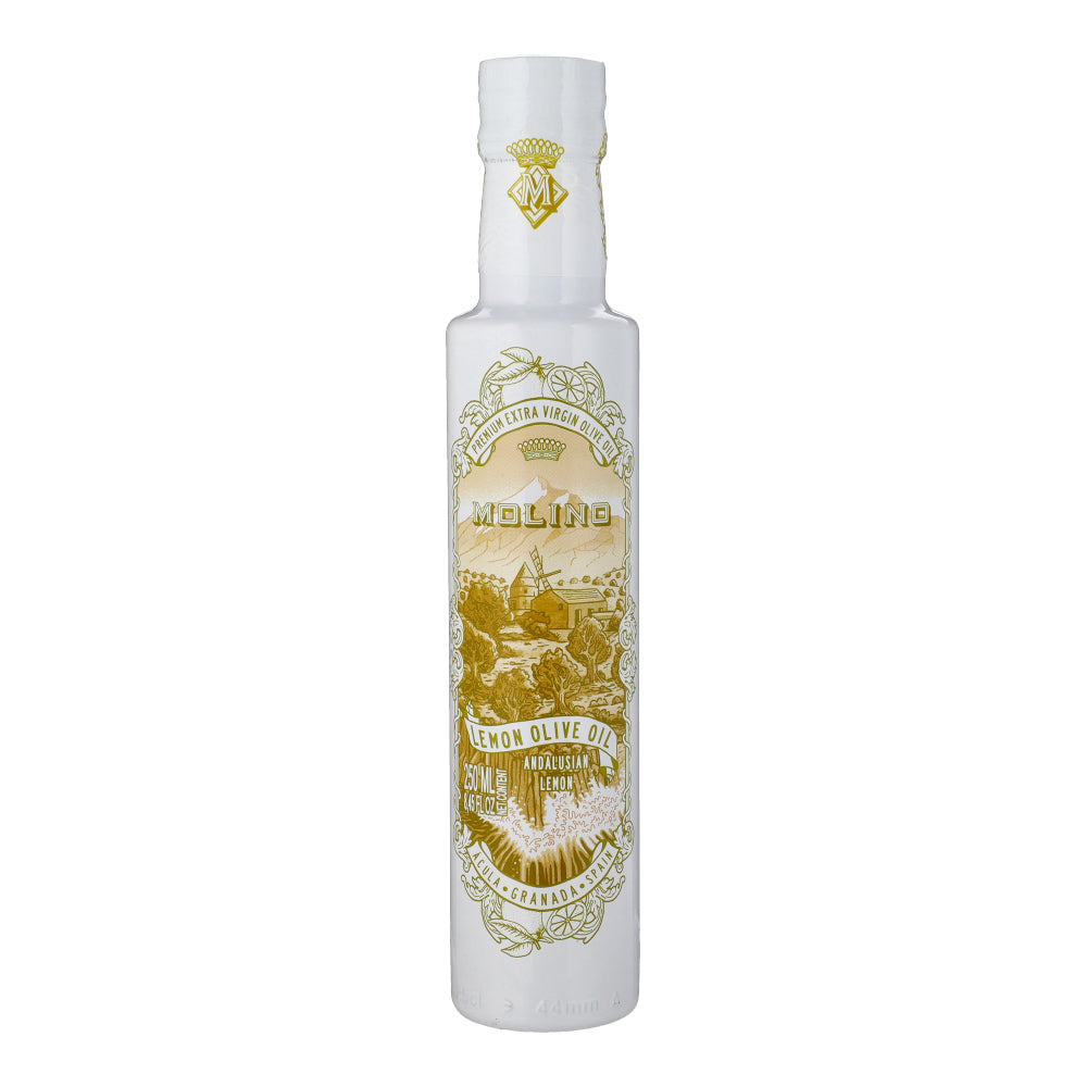 Molino Extra Virgin Olive Oil Arbequina With Lemon White Bottle 250ml