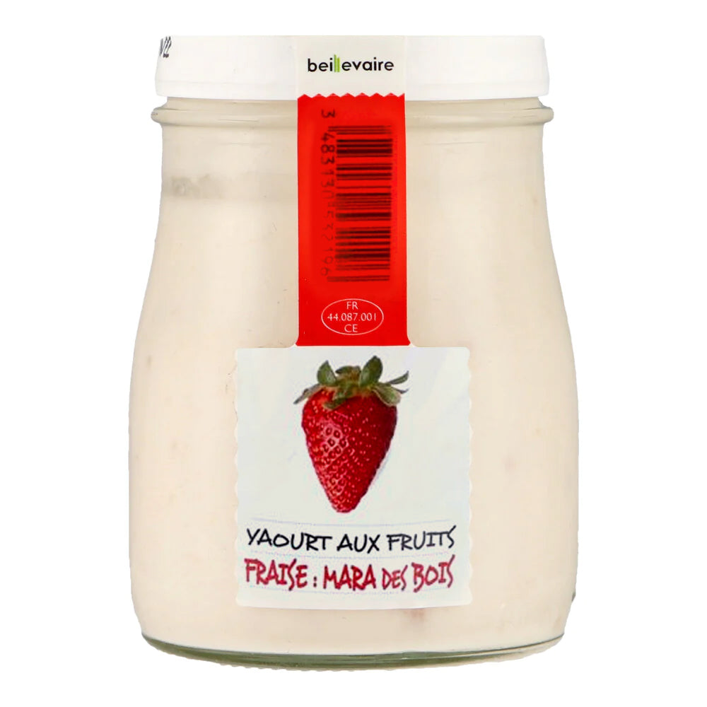 Beillevaire Traditional Yoghurt Mara Des Bois Strawberry, 180gm