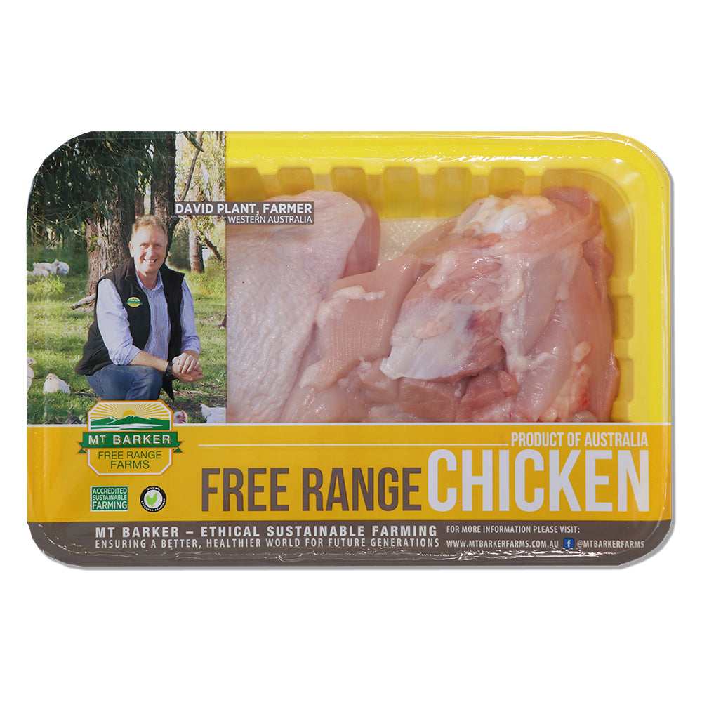 Free Range Chicken Thigh Bone In Skin On, 400g