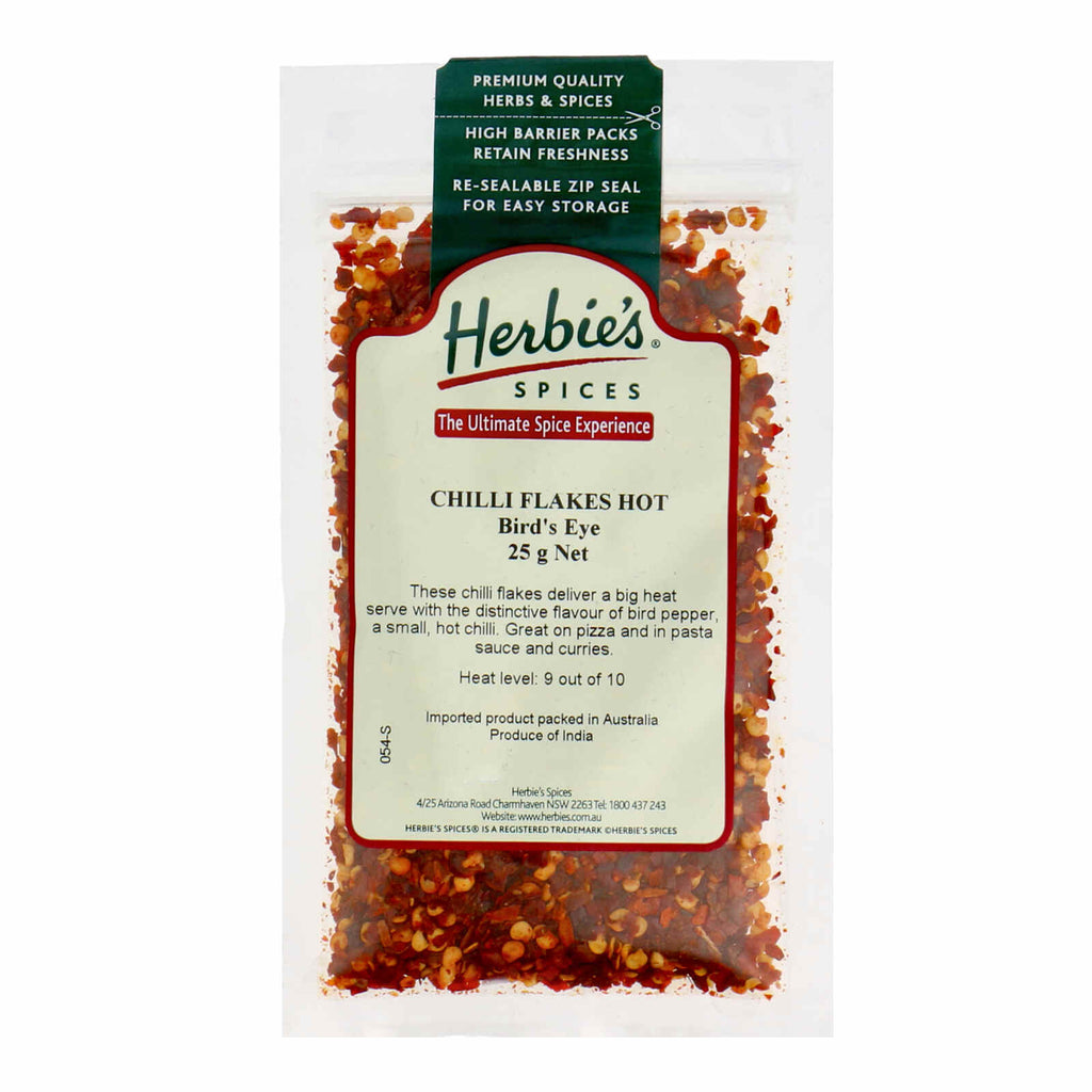 Herbies Chilli Flakes Hot, 25gm