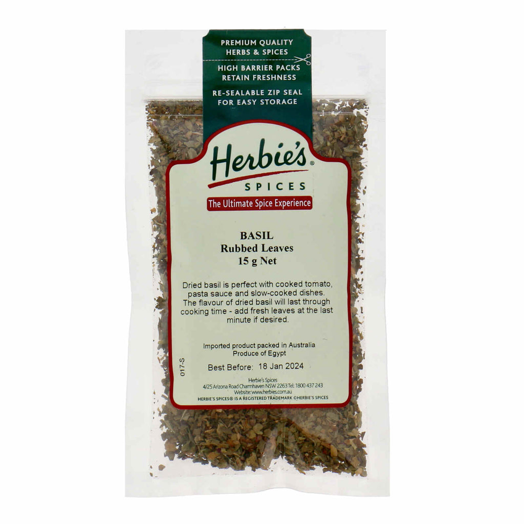 Herbies Basil Leaves Rubbed, 15gm