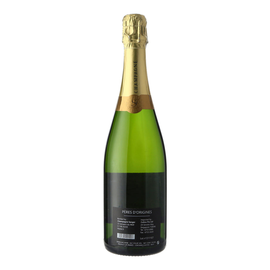 Champagne Sanger Peres D'Origines Chardonnay Et Pinot Noirs Grand Cru