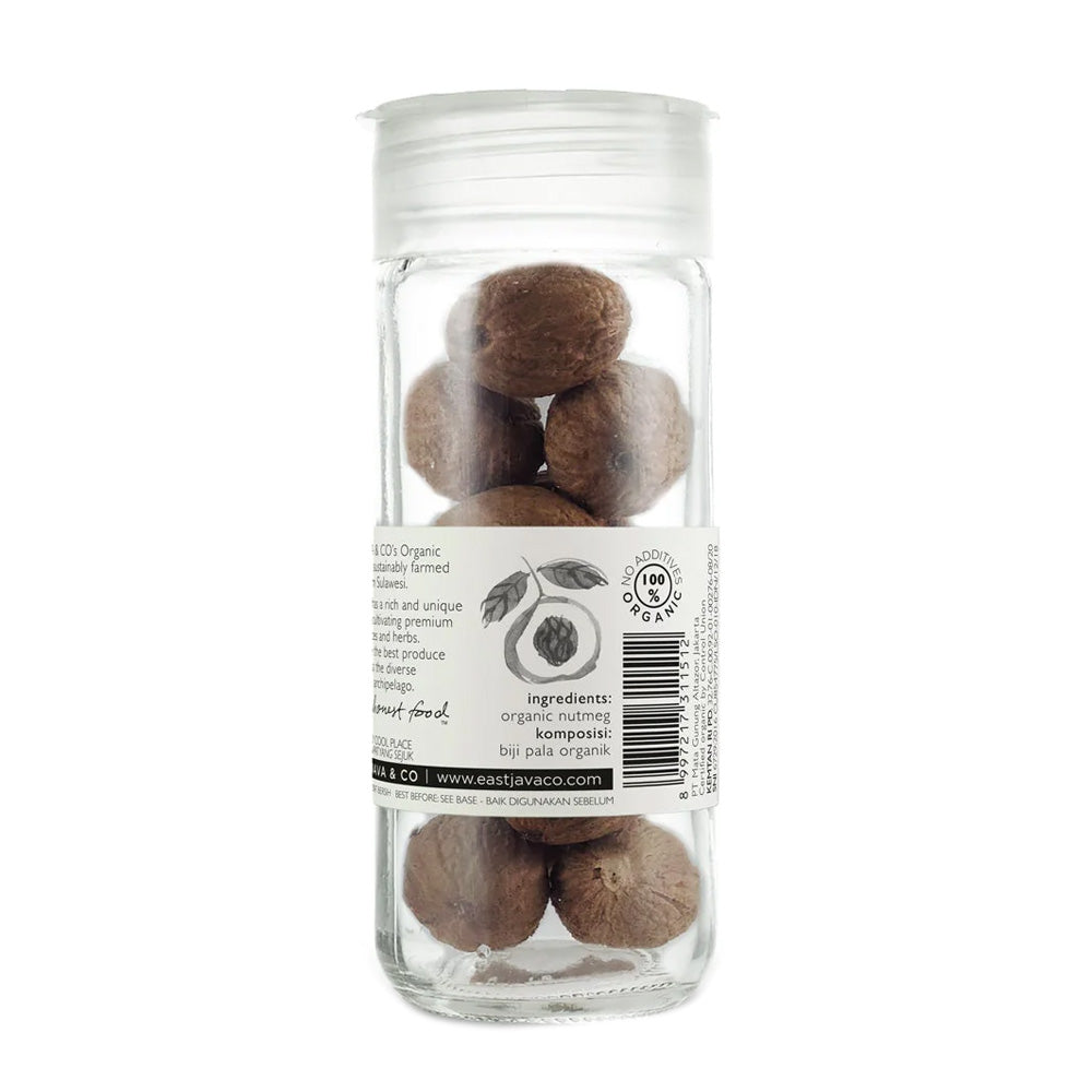 East Java & Co Organic Whole Nutmeg, 45gm