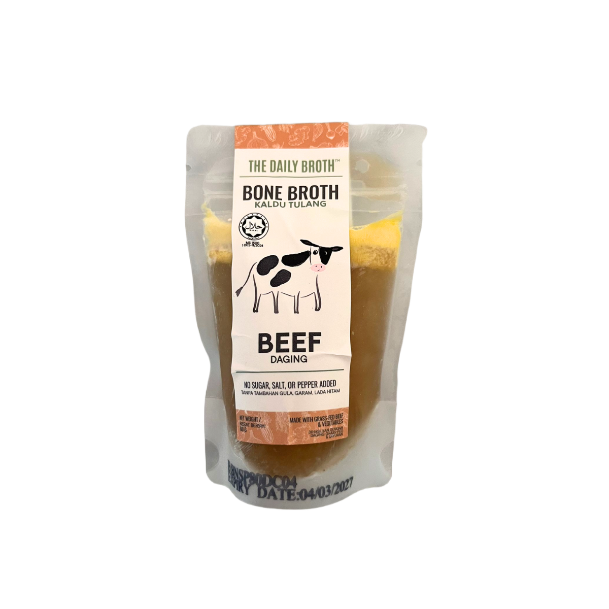 The Daily Broth Beef Bone Broth (Frozen), 80gm